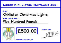 482 donate £500 to Christmas in Kirkliston